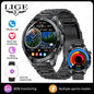 LIGE Micro Physical Examination ECG Smart Watch Men Bluetooth Call Heart Rate Blood Pressure Oxygen Health Smartwatch 2025 New