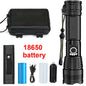 Aluminum Alloy Rechargeable Flashlight High Power Waterproof  Torch Light Zoomable with Storage Box Handheld Flash Lights