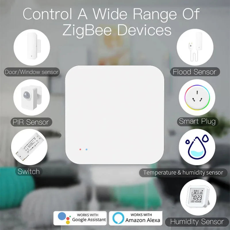 Tuya Zigbee Gateway HUB Wireless Smart Home Bridge Smart Life Remote Control Zigbee Protocol Works With Alexa Google Home