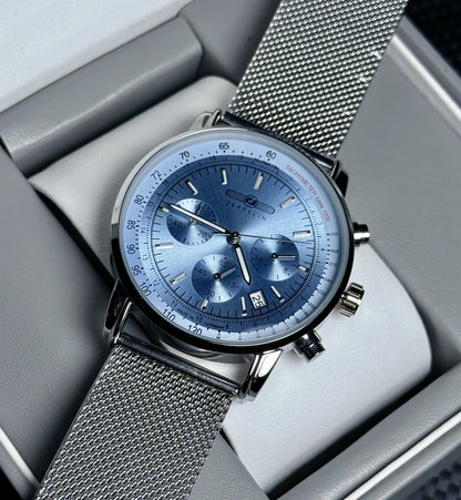 2026 Fashion New Retro Business Casual Leather Strap Quartz Watch Zeppelin Men's Watch Green Dial Luxury Gift Watch