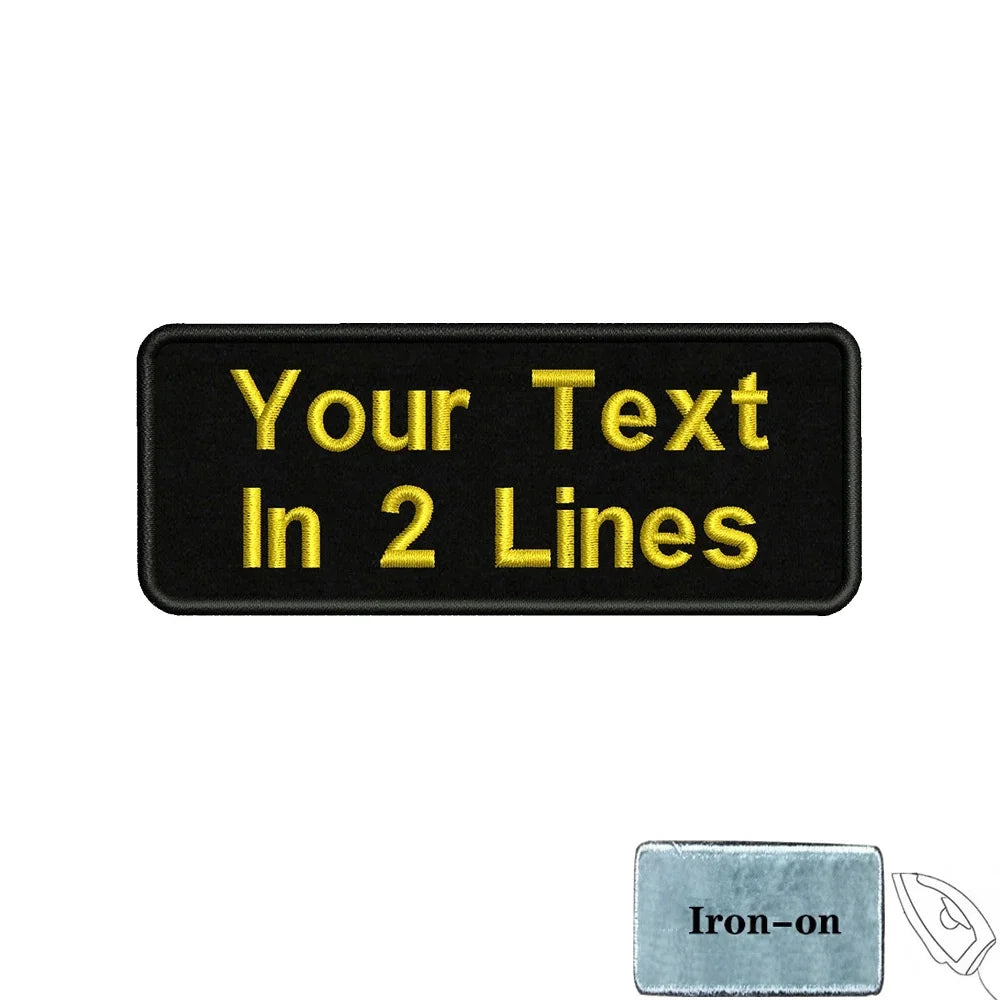 1PC 10cm X 4cm Custom Personalized Name Number Patch Stripes Badge Tags Chevrons Armband Iron On Embroidered