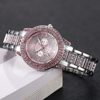 20262026 Spring Fashion Quartz Watch Accessories Set for Men and Women, Simple and Trendy Double Row Bracelet Cross Set