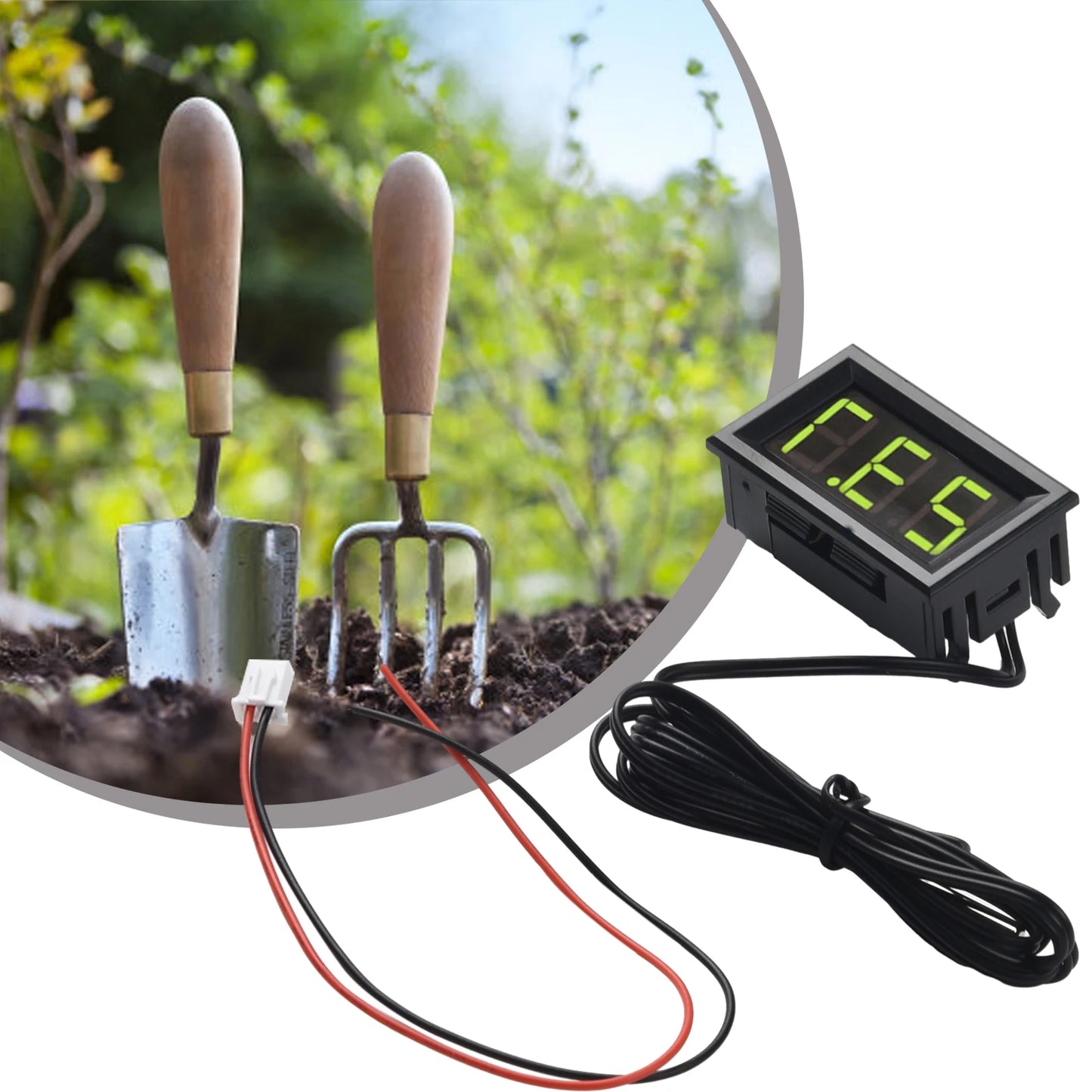1*Digital Thermometer With Probe LED -50~110°C DC 5-12V Car Temperature Panel Meter Gauge  Instrument Parts & Accessories