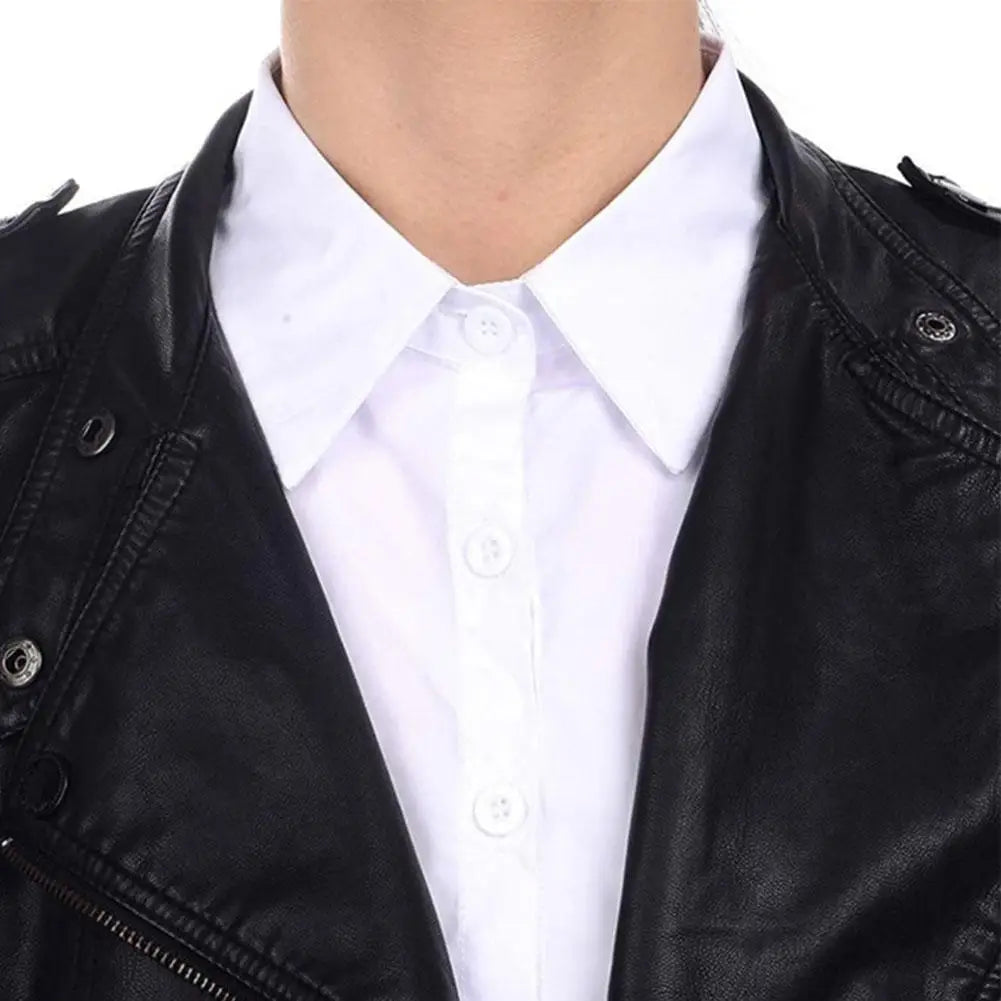 Women's Fashionable and Elegant Encrypted Chiffon Fake Collar Half Shirt Detachable Versatile Accessory Collar