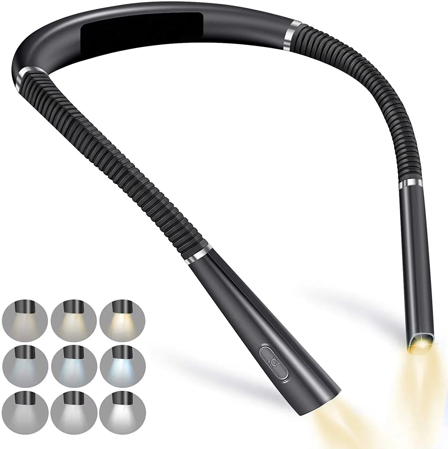 LED Neck Hung Light Hands-Free Neck Light 3 Level Light 3 Temperature Rechargeable USB Reading Lamp High Quality Neck Book Light