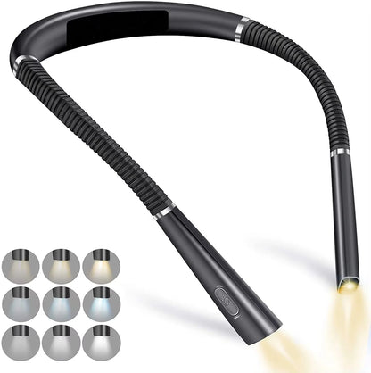 LED Neck Hung Light Hands-Free Neck Light 3 Level Light 3 Temperature Rechargeable USB Reading Lamp High Quality Neck Book Light