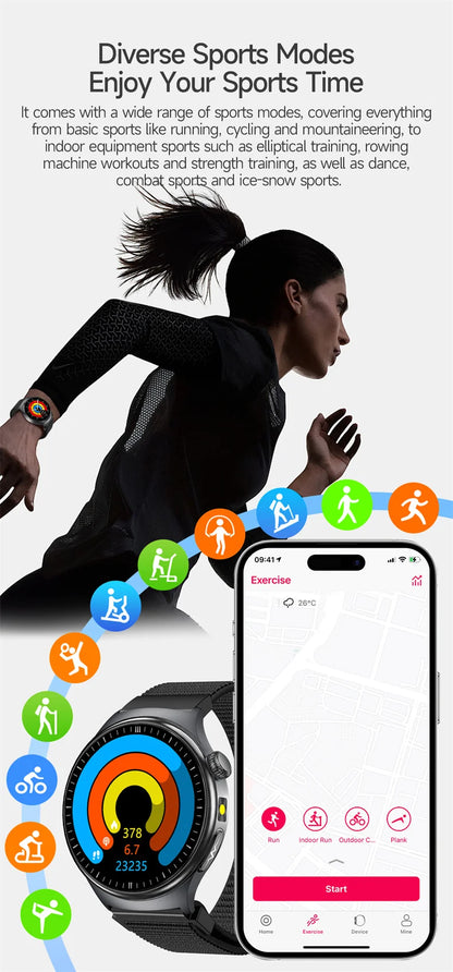 2026Nowość Zdrowie Sport EKG AI Diagnostyka Inteligentne Zegarki Męskie Tętno Ciśnienie Krwi IP68 Wodoodporne Smartwatche Dla Mężczyzn Kobiet