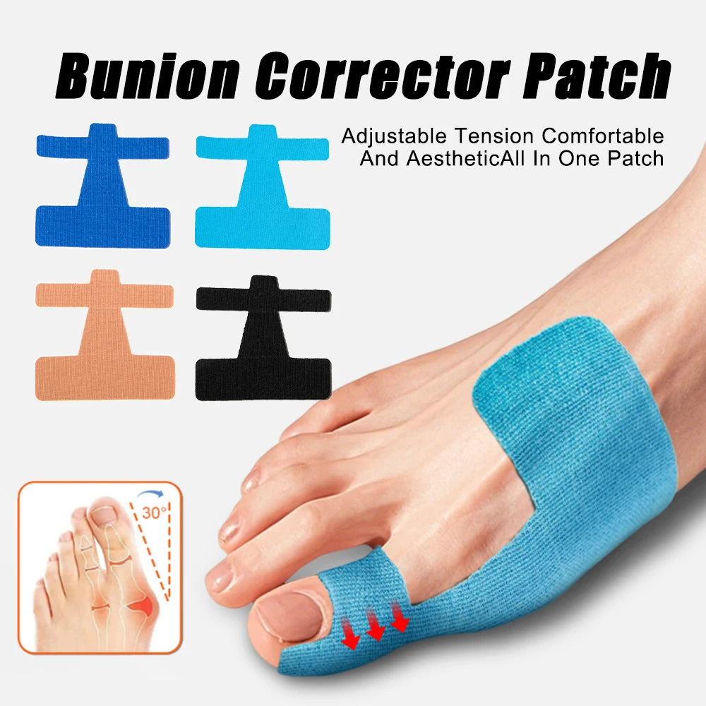 10/20PCS Precut Kinesiology Tape for Bunion,Bunion Corrector & Relief,Big Toe Support Pain Relief,Hypoallergenic Latex-Free Tape