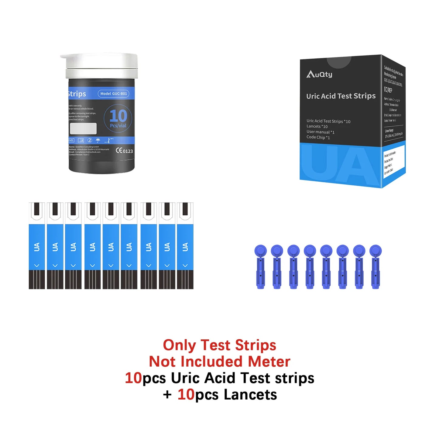 GUC 3in1 Multifunction Cholesterol Uric Acid Blood Glucose Meter Blood Sugar Test Strip Diabetes Glucometer Kit Gout Monitor
