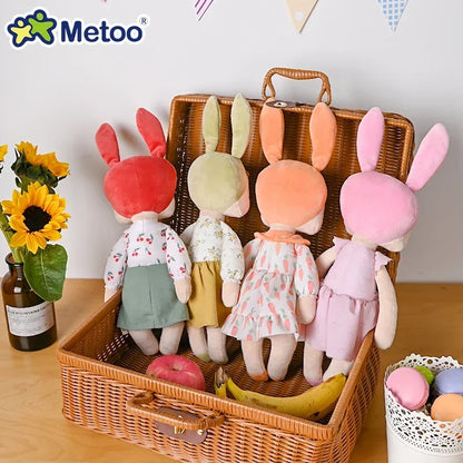 Original Metoo 35cm Angela Pastoral Style Bunny Plushie Doll Child Hug Soft Stuffed Toys For Baby and Kids Birthday Gifts