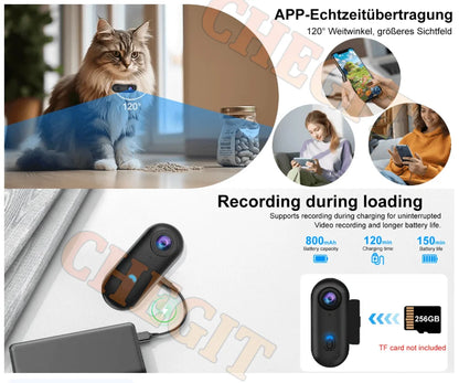 4K Motorcycle Mini Recorder Finger WIFI Action Camera Lightweight POV Motorcycle Road Sport Cam Bicycle Vlog Pet Body Camera
