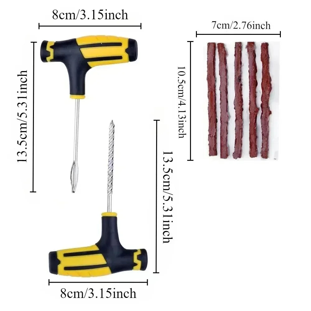 Car Tire Repair Kit with Drill Bit and Storage Bag. Motorcycle and Truck Tire Repair Tools. Quick Tire Repair Amagi