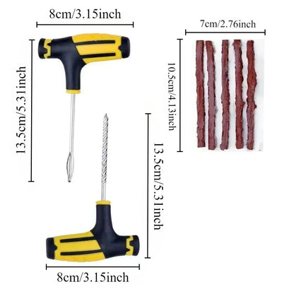 Car Tire Repair Kit with Drill Bit and Storage Bag. Motorcycle and Truck Tire Repair Tools. Quick Tire Repair Amagi