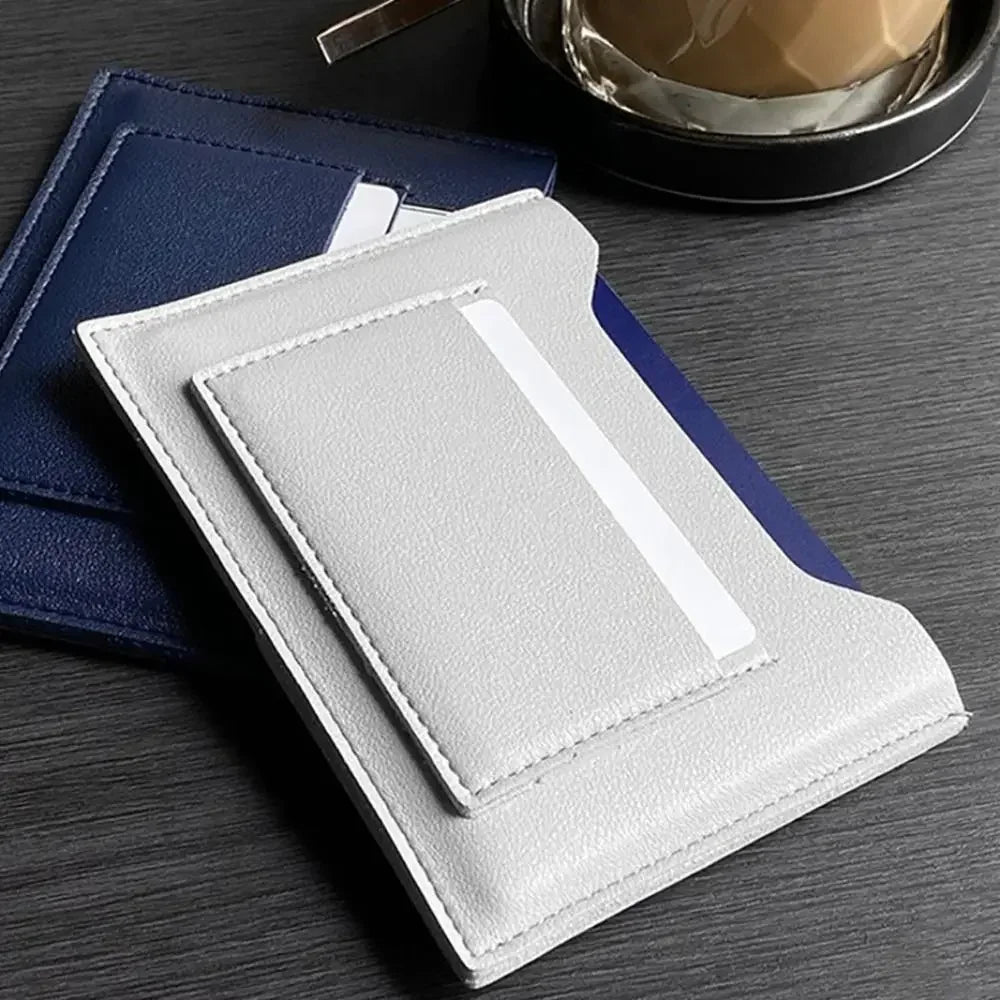 Multi-Slots RFID Blocking Passport Cover, Waterproof Travel Wallet Holder for Cards ID Certificates & Cash, PU Leather Purse