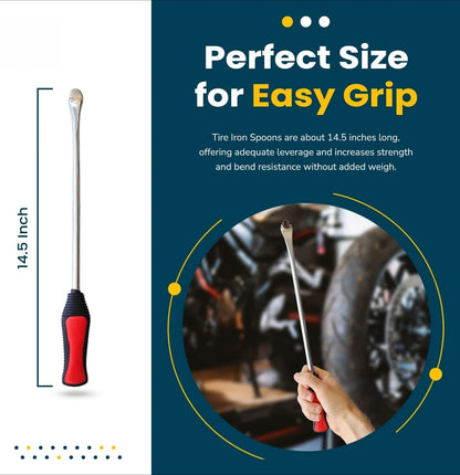 1/2/3Pcs 14.5 Inch Tire Iron Spoons Tyre Changer Lever Bar Remover Repair Tool Kit for Motorcycle Bike Scooter Mower