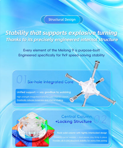 MOYU Speedcube Meilong Magic Cube Stickerless 4x4 5x5 6x6 7x7 8x8  Speed Puzzle Cubes Toys Gift