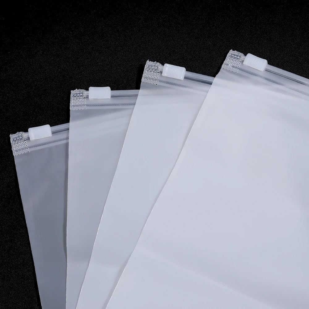 5/10pcs Travel Frosted Ziplock Bag PE Storage Bag Plastic Zipper Translucent Bag Ziplock Bag Packaging Bag