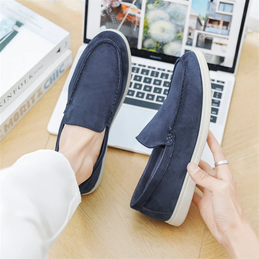Men's High-End Casual Loafers, One-Piece Slip-On Design, Comfortable All-Match Fashion Shoes, Stylish Daily Wear Footwear