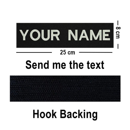 Custom Big Size Patches Personalized Name Embroidered Patch Stripes Badge Emblems Iron On Or Hook Loop Applique For Clothes