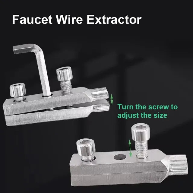 Broken Wire Extractor Threading Tools Tap Screw Remover Water-tap Angle Valve Repair for 4/6 Points Bolt Extractor Plumbing Tool
