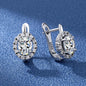 925 Sterling Silver Earrings Jewelry High Quality Retro Simple Pattern Purple White Zircon Earrings Hot Sale