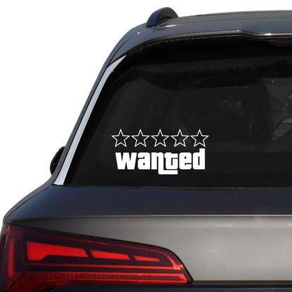 Wanted Reflective Laser Car Funny Stickers Auto Vinyl Film Decals For Car Bumper Windows Motorcycle Laptop Walls