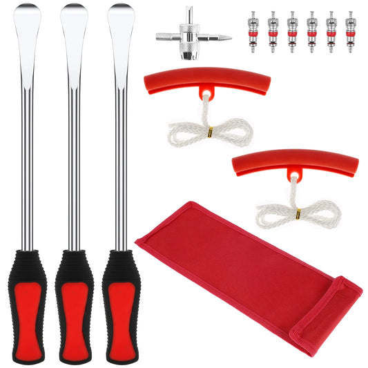 13 Pcs Motorcycle Tyre Repair Tool Spoons Set Rust-proof Motorbike Tire Changing Spoons Lever for Removing Small Mechanical Tyre