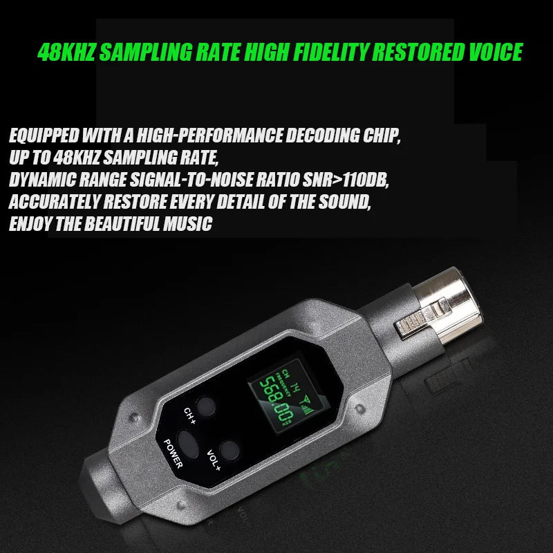 FUHAM SO-88 Wireless Microphone Converter XLR Transmitter and Receiver Microphone for Wired to Wireless Dynamic Microphones