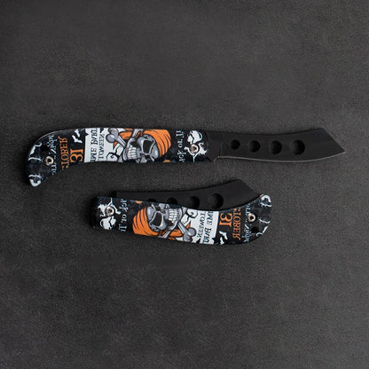 Pocket Portable Mini Folding Knife Stainless Steel Self-defense EDC Multi-purpose Camping Camp tools Halloween style