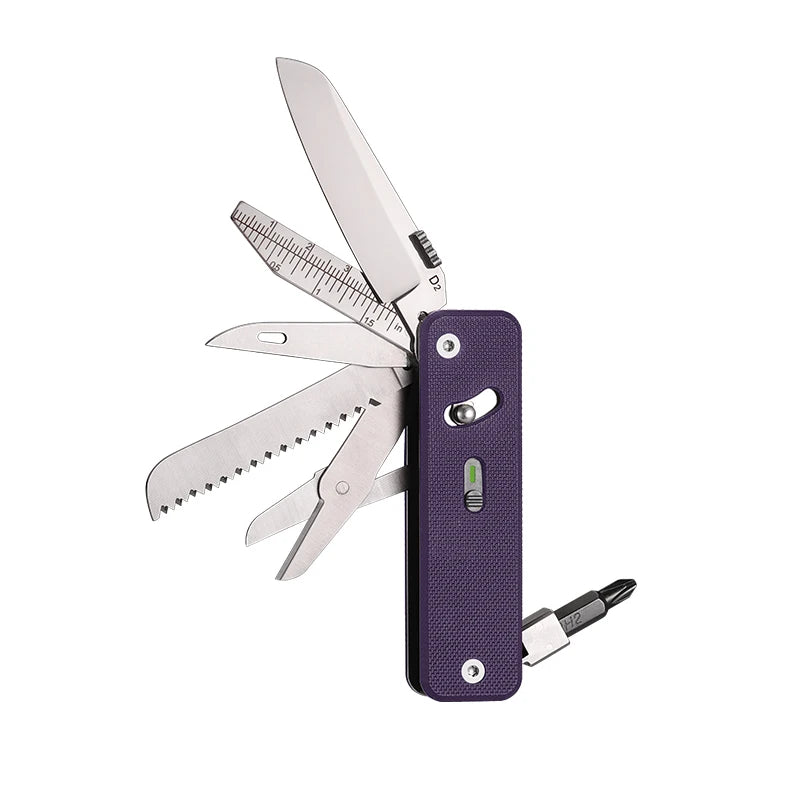 ROXON S503G Flex Companion Tool Modular Design and Customizable Pocket Tool, Preinstalled with 8 Essential Tools (1/4" Bit Drive