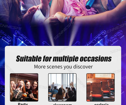 SENNESAI GLXD24 B58 Professional Dual Wireless Microphone 600-699MHz System Stage Performances UHF Dynamic 2 Channel Handheld