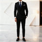 Men's Wedding Tuxedo Suit Formal Sparkling Pink 2-Piece Suit with Black Button Daily Wear