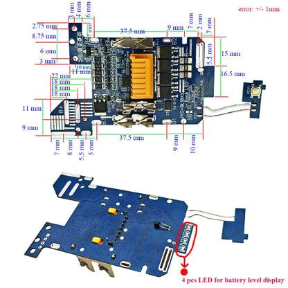 BL1830 BMS PCBA Balance Charging Circuit Board For MAKITA 18V Li-ion Battery Case Lithium Ion Batteries Pack BL1820 BL1860
