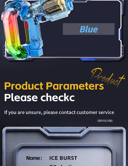 LED Lights Simulated Firing Electric Water Gun Children Large Capacity Automatic Water Blaster Toys for Kids Summer Outdoor Game
