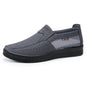 Men Slip On Casual Shoes Mesh Breathable Lightweight Low Cut Cloth Loafers Comfortable Soft Sole Walking Grandpa Shoes Summer
