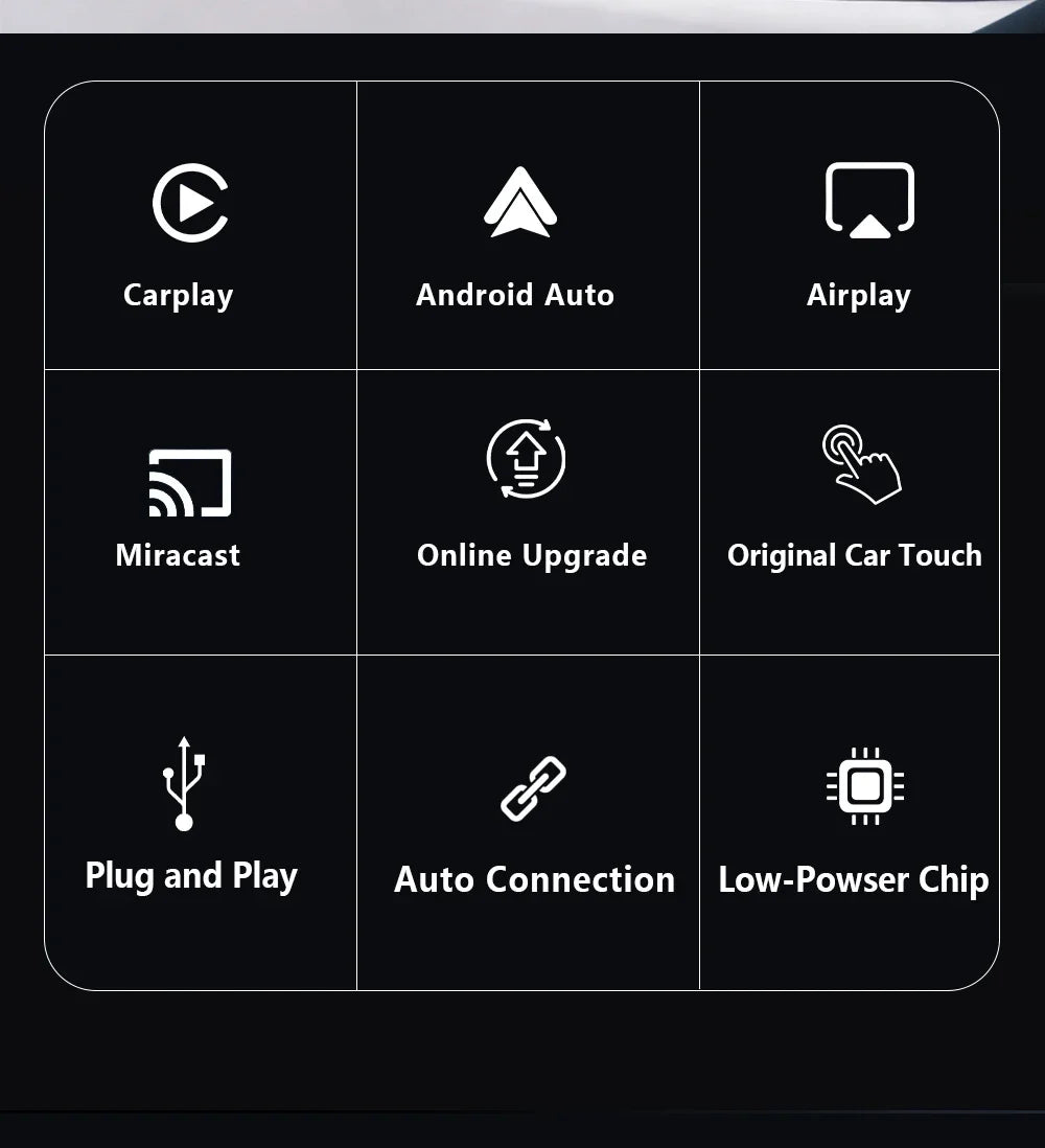 CarRocket 4in1   Carplay Adapter Wired To Wireless Android Auto Mirror Link Smart MiNi Ai Box USB Plug and Play Bluetooth WiFi