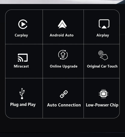 CarRocket 4in1   Carplay Adapter Wired To Wireless Android Auto Mirror Link Smart MiNi Ai Box USB Plug and Play Bluetooth WiFi