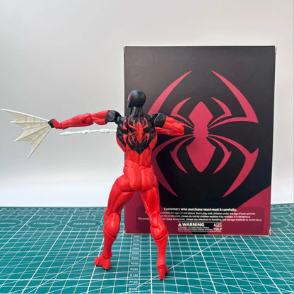 Black and Red Spider-Man Ultimate Spider-Man Fully Articulated Action Figure with Multiple Accessories Model Desktop Ornament