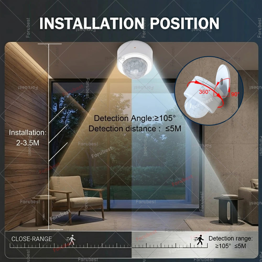 Zigbee 3.0 Smart PIR Motion Sensor Human Body Movement Detector with Illuminance&Vibration Sensor For Home Assistant Zigbee2MQTT