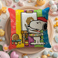 Cute Snoopy Pillow Case Natural Linen Organic Fabric Double-Sided Printing Sofa Home Decor Gift Cushion Cover