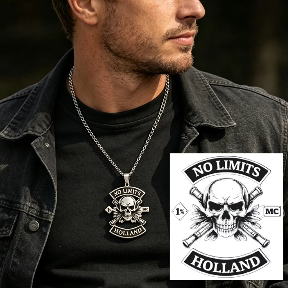 Customized Engraved Hip‑Hop Brooch Cool Stylish Personalized Unique Badge Gift for Motorcycle Lovers Bikers Men Accessories