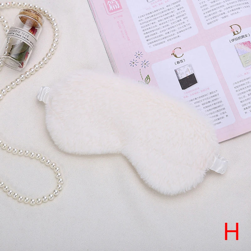 1Pc Sleeping Mask Sleeping Blindfold Soft Plush Eye Masks Cute Love Cloud Eye Cover Plush Mask Eyepatch Nap Health Eye Cover