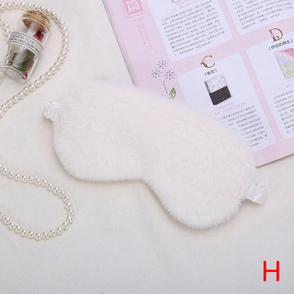 1Pc Sleeping Mask Sleeping Blindfold Soft Plush Eye Masks Cute Love Cloud Eye Cover Plush Mask Eyepatch Nap Health Eye Cover