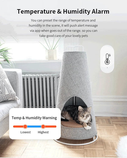 Tuya Zigbee Temperature Humidity Sensor SmartLife Remote Monitor For Smart Home Workwith Tuya Zigbee Hub
