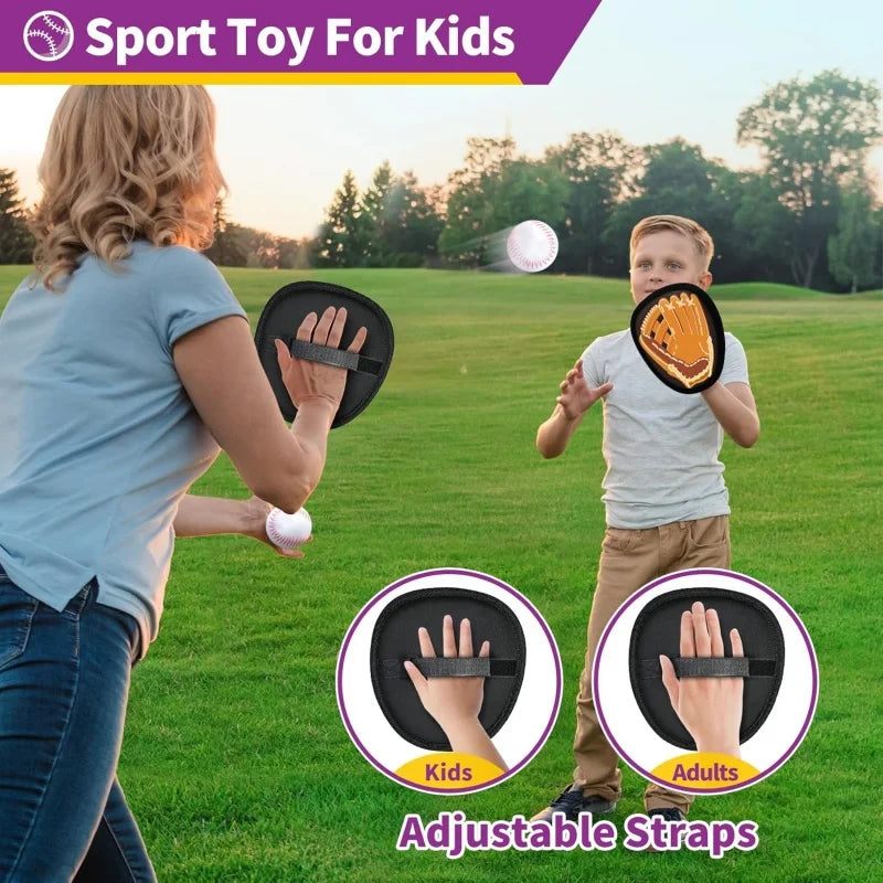 Catch and Toss Ball Game Set Stick Ball Catch Baseball Training Glove for Sports Summer Outdoor Toy Yard Beach Pool Game Gift
