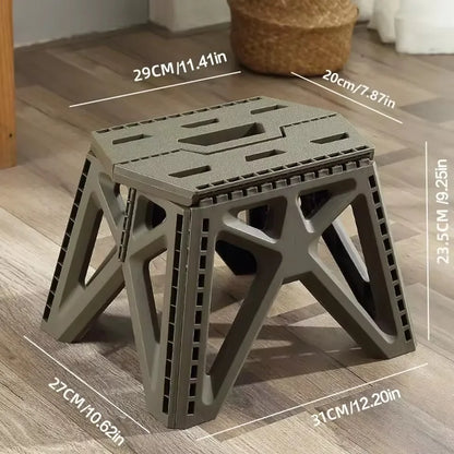 1Pc Portable Folding Camping Stool, Lightweight Foldable Seat for Hiking Beach Fishing Outdoor Use