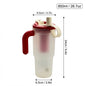 850ML Large Capacity Tumbler With Handle&Strainer Sport Portable Plastic Straw Water Cup Heat Resistant Leak-proof Water Bottle