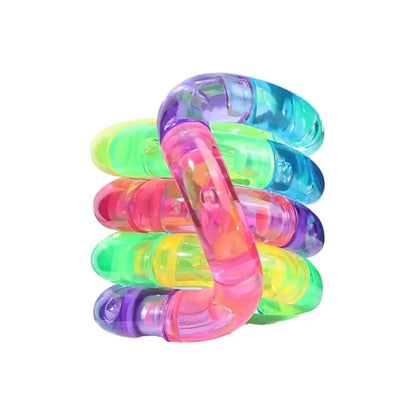 Deformable Rope Fidget Toy Deformation Rope Knot Pressure Stress Relief Toys Rrainbow Color Anti Stress Deformation Rope Knot