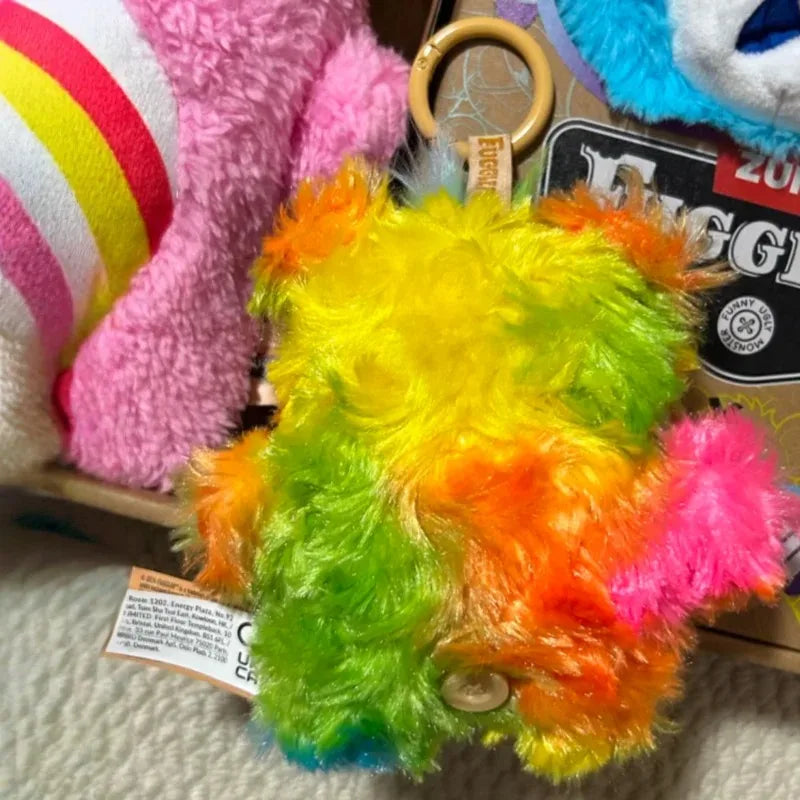 Original Fuggler Care-Bears Series Cute Ugly Teeth Monster Trendy Toys Plush Pendant Funny Trendy Dolls Keychain Gifts Bagged