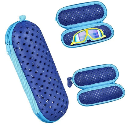 EVA Soft Swimming Glasses Organize Protector Glasses Case Swimming Gear Breathable Drainage Hole Portable Goggles Cover All Ages